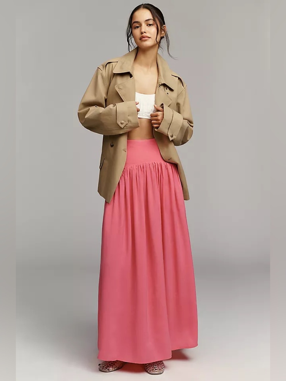 Anthropologie Maeve Drop-Waist Maxi Skirt